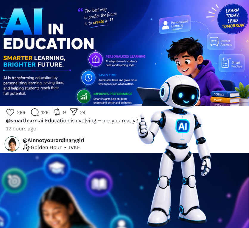 The poster incorporates the concept of an Instagram post, as seen through elements such as the username, caption, engagement icons (likes, comments, shares), and music display, making the content feel familiar and relatable to a social media audience. By combining an educational message with a social media posting format, the poster becomes more engaging and relevant, especially for a younger digitally active audience, such as higher education level students. 
